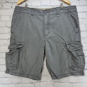 Unionbay Cargo Shorts Mens Sz 38 Gray 100% Cotton